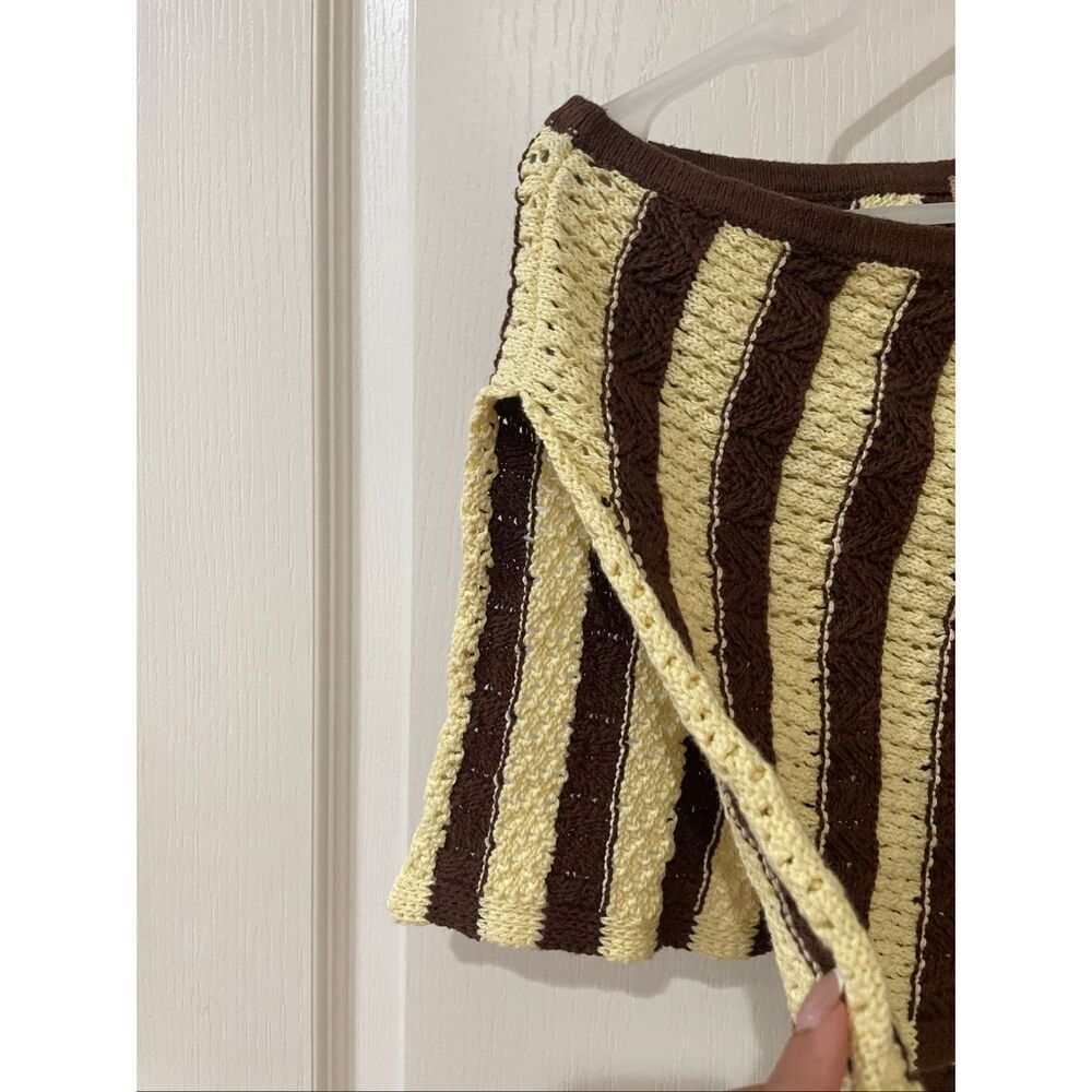 Free People Joan Fauxchet Set Striped Crochet Top and Pants Small - Picture 5 of 10